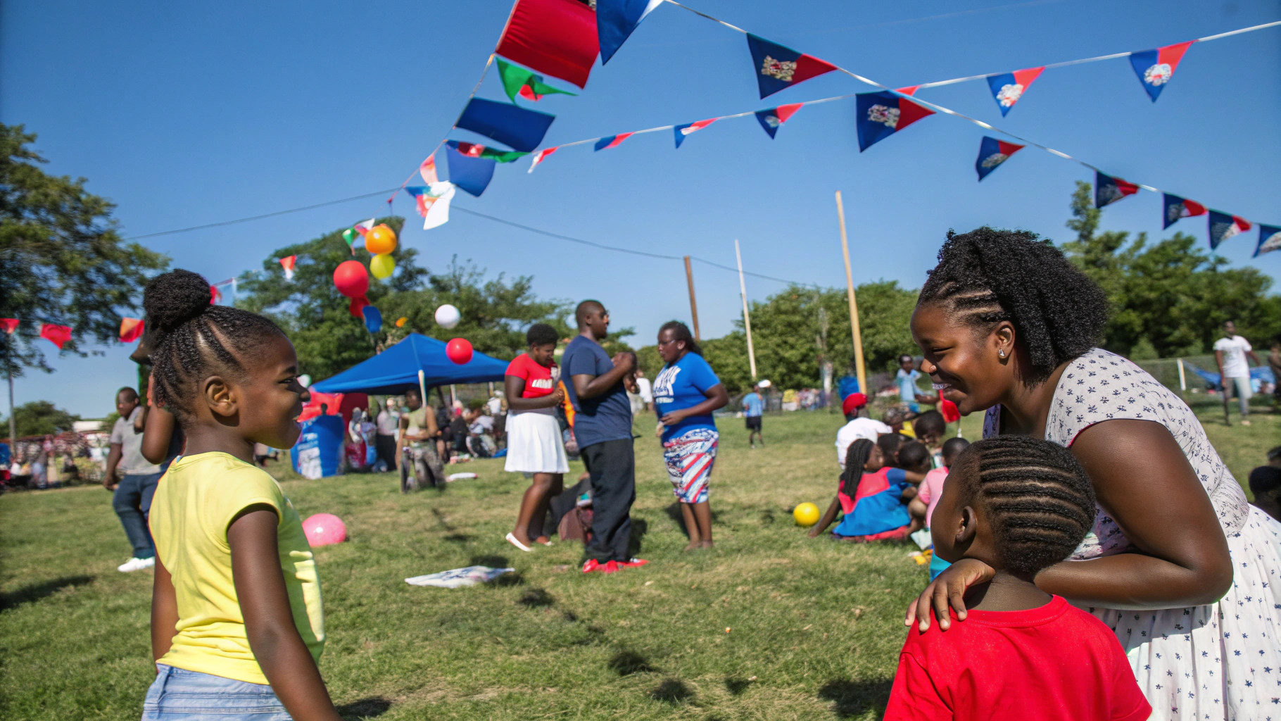 Haitian families and community members gathering for a cultural event in the Piedmont Triad